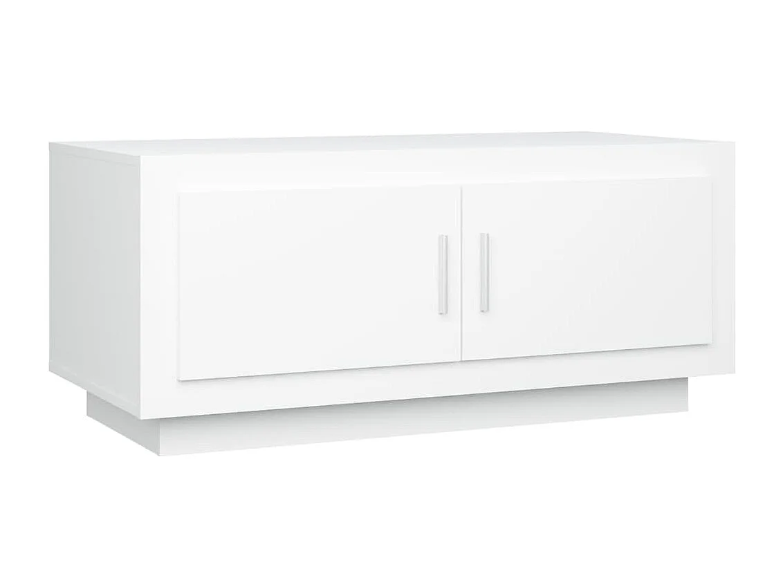 Table basse Blanc 102x50x45 cm Bois d'ingénierie