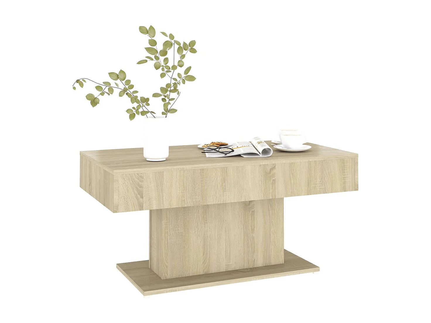 Table basse Chêne sonoma 96x50x45 cm Aggloméré