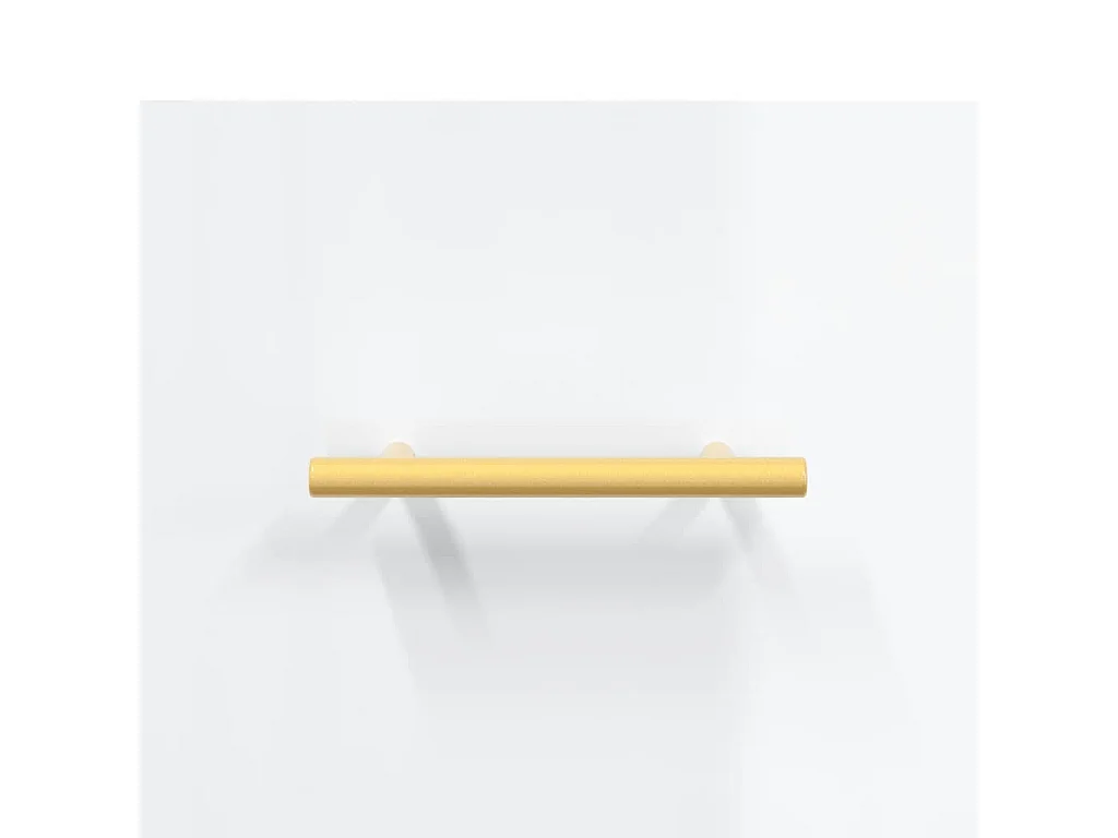 Mesa de centro madera de ingeniería brillo blanco 50x50x40 cm