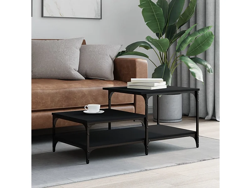 Mesa de centro 100x50,5x45 cm derivados de madeira preto