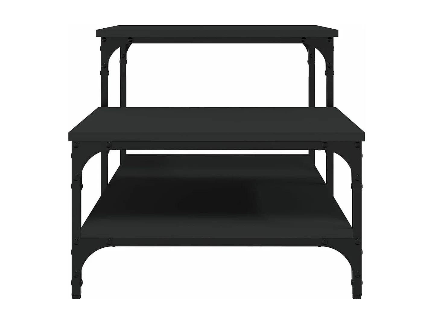 Table basse noir 100x50,5x45 cm bois d'ingénierie