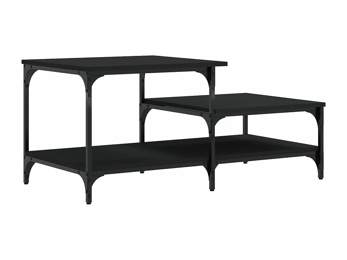 Table basse noir 100x50,5x45 cm bois d'ingénierie