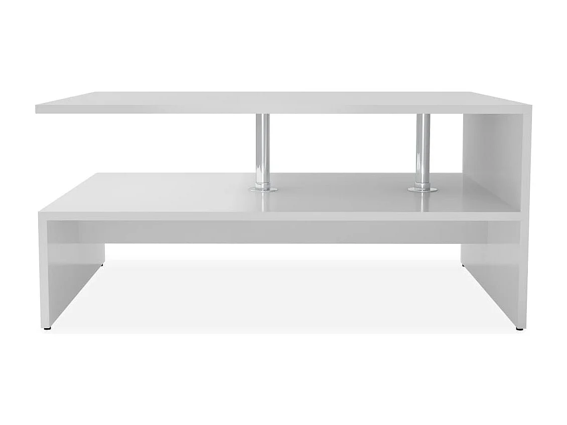 Table basse Bois d'ingénierie 90x59x42 cm Blanc