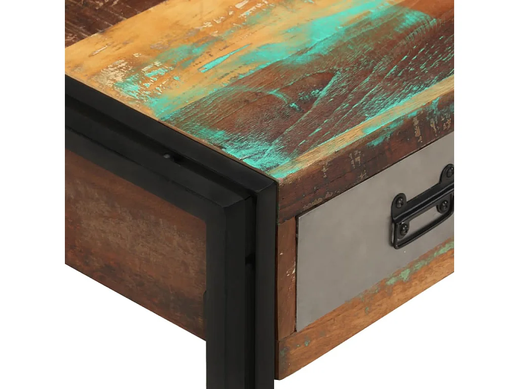 Table basse avec 3 tiroirs Bois de récupération 100x50x35 cm