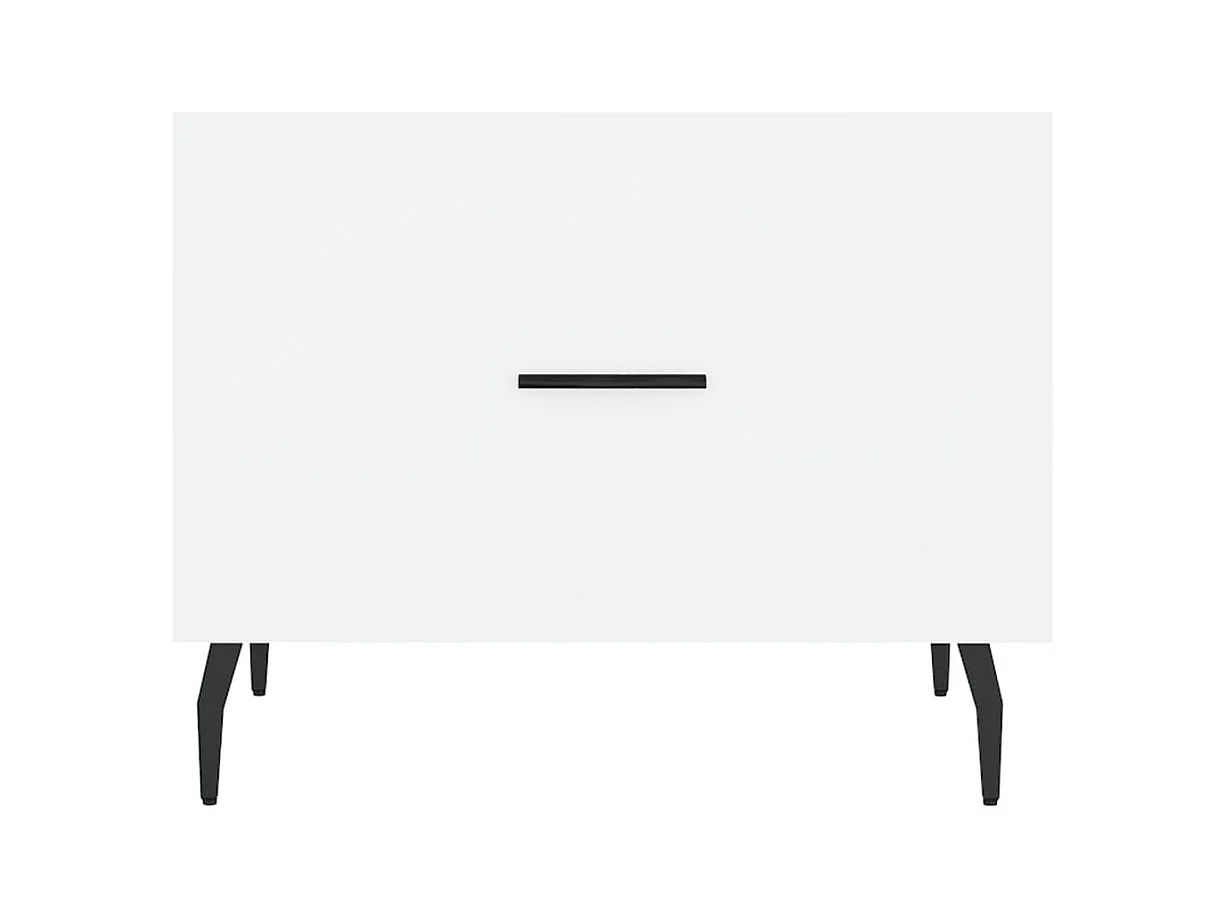 Table basse blanc 50x50x40 cm bois d'ingénierie