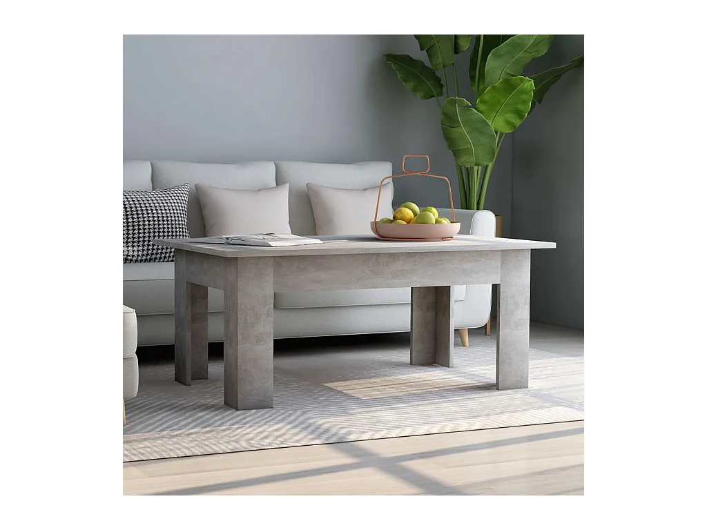 Table basse Gris béton 100 x 60 x 42 cm Aggloméré