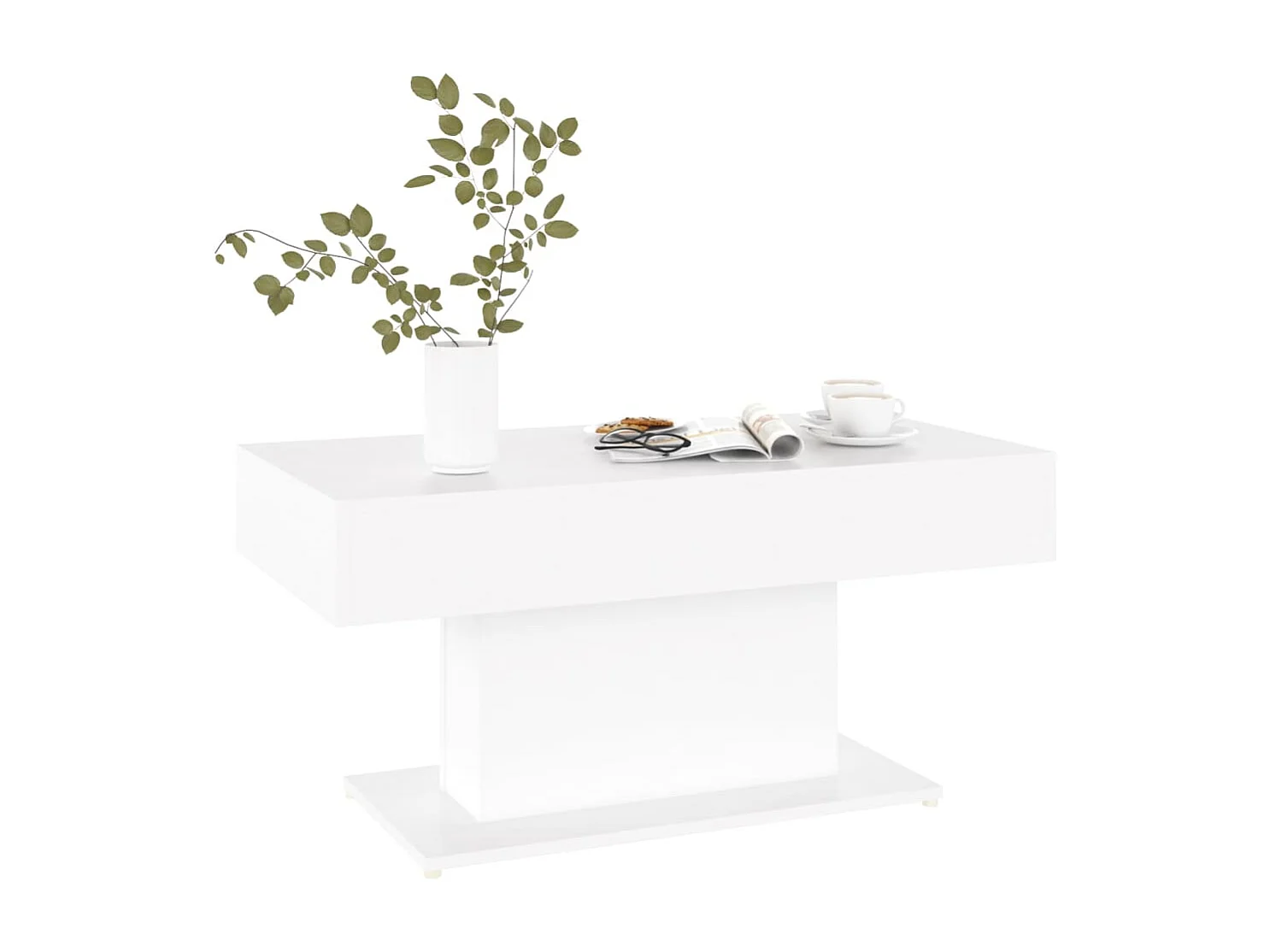 Mesa de centro 96x50x45 cm contraplacado branco