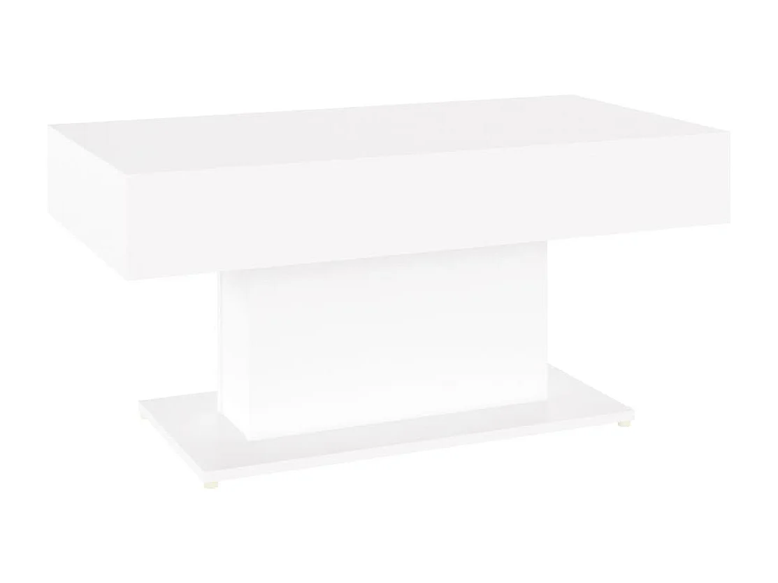 Table basse Blanc 96x50x45 cm Aggloméré