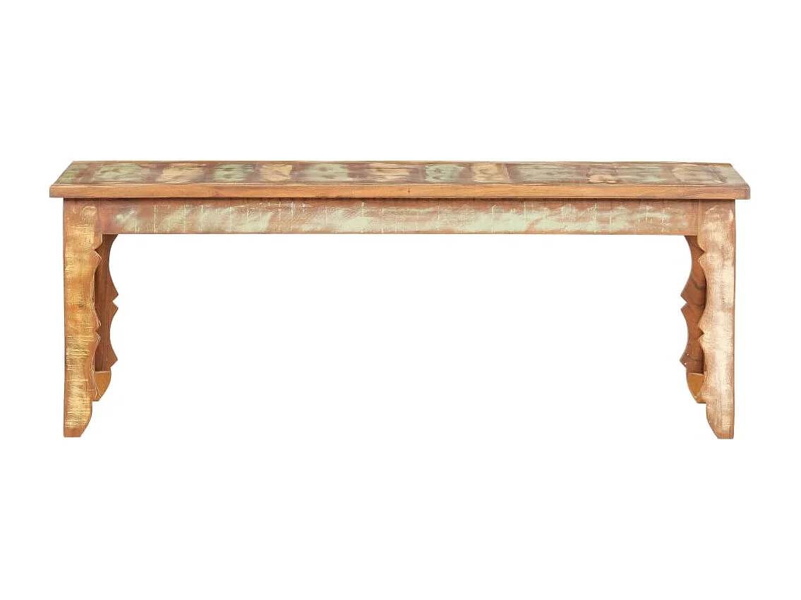 Mesa de centro de madera maciza reciclada 110x50x40 cm