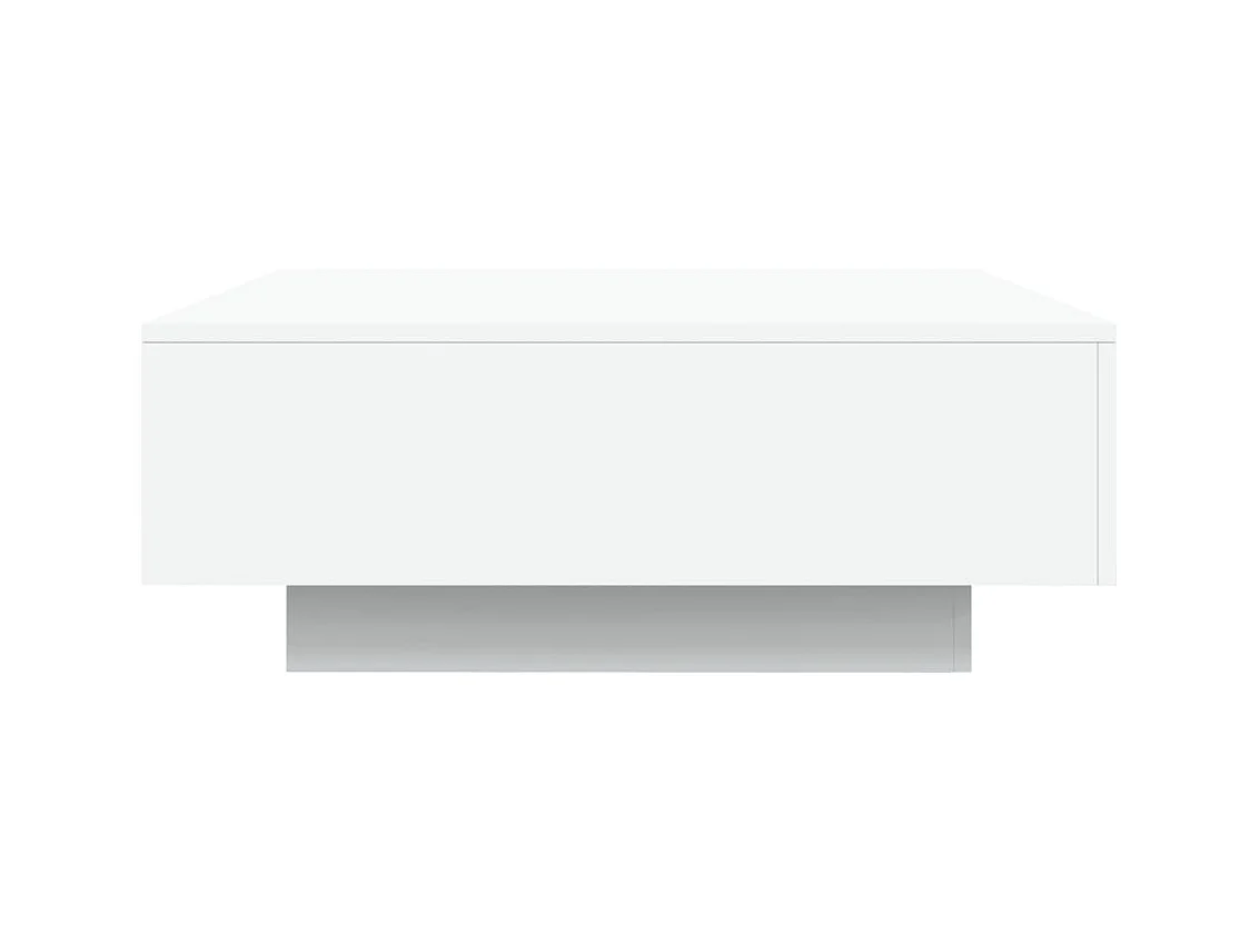 Table basse avec lumières LED blanc 80x80x31 cm