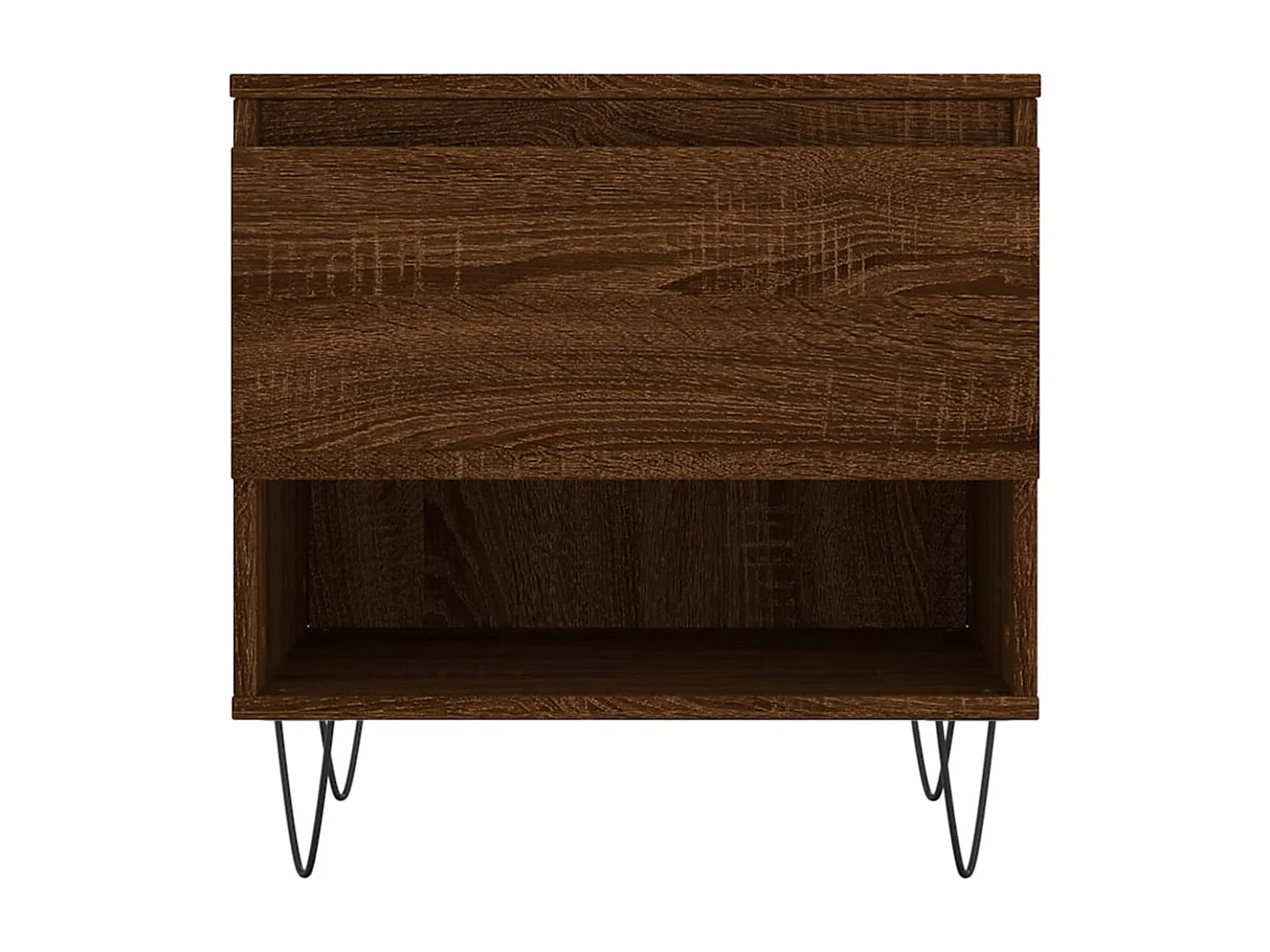 Salontafel 50x46x50 cm bewerkt hout bruin eikenkleur