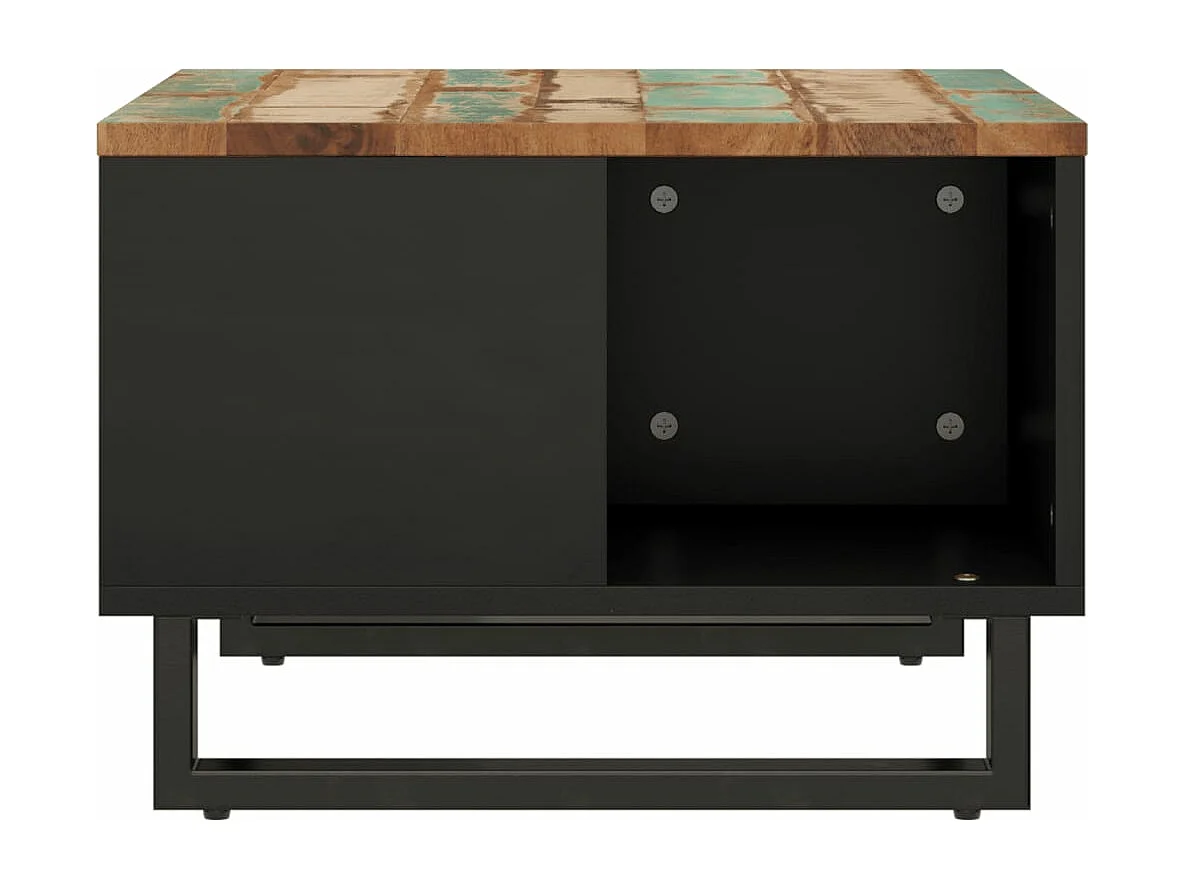 Table basse 60x50x35 cm bois de récupération massif