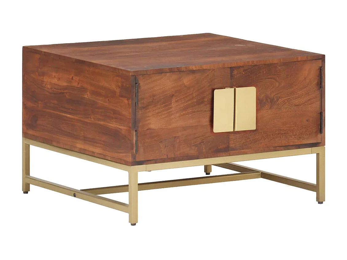 Table basse Marron miel 67x67x45 cm Bois solide d'acacia