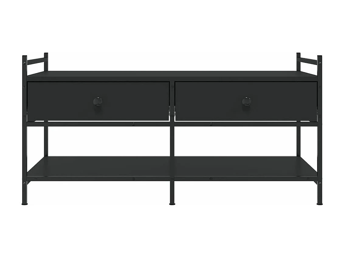 Table basse noir 99x50x50 cm bois d'ingénierie