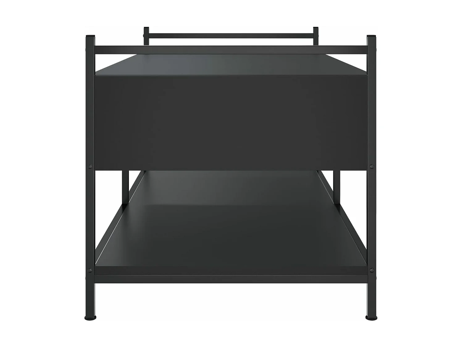 Table basse noir 99x50x50 cm bois d'ingénierie