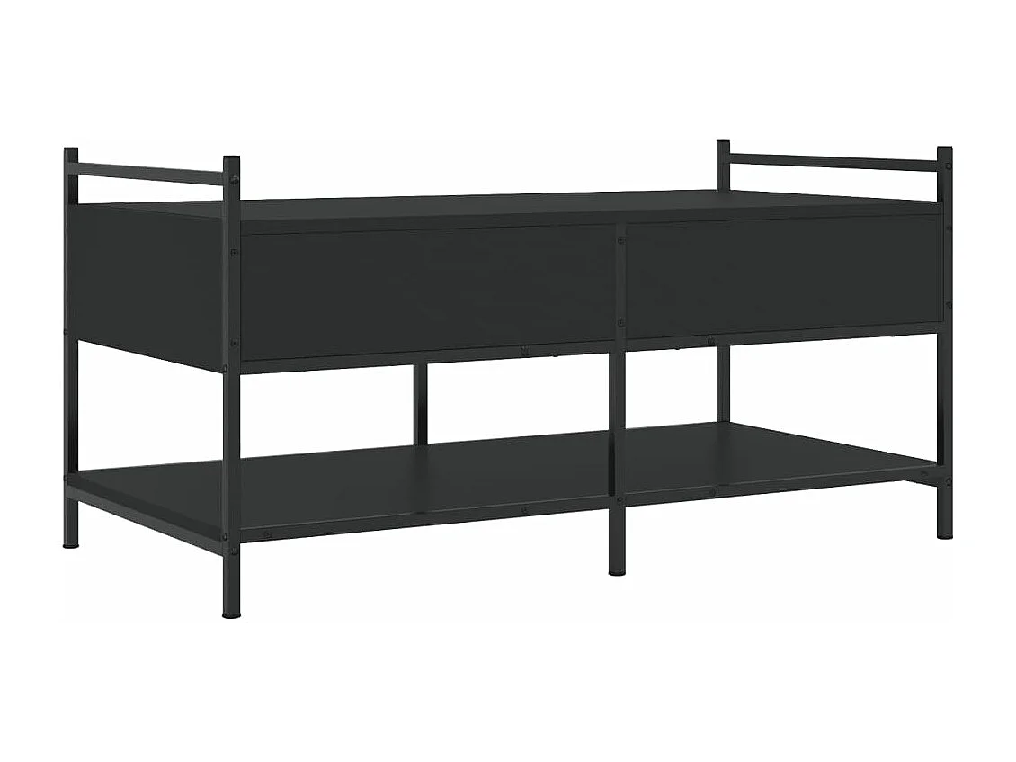 Table basse noir 99x50x50 cm bois d'ingénierie