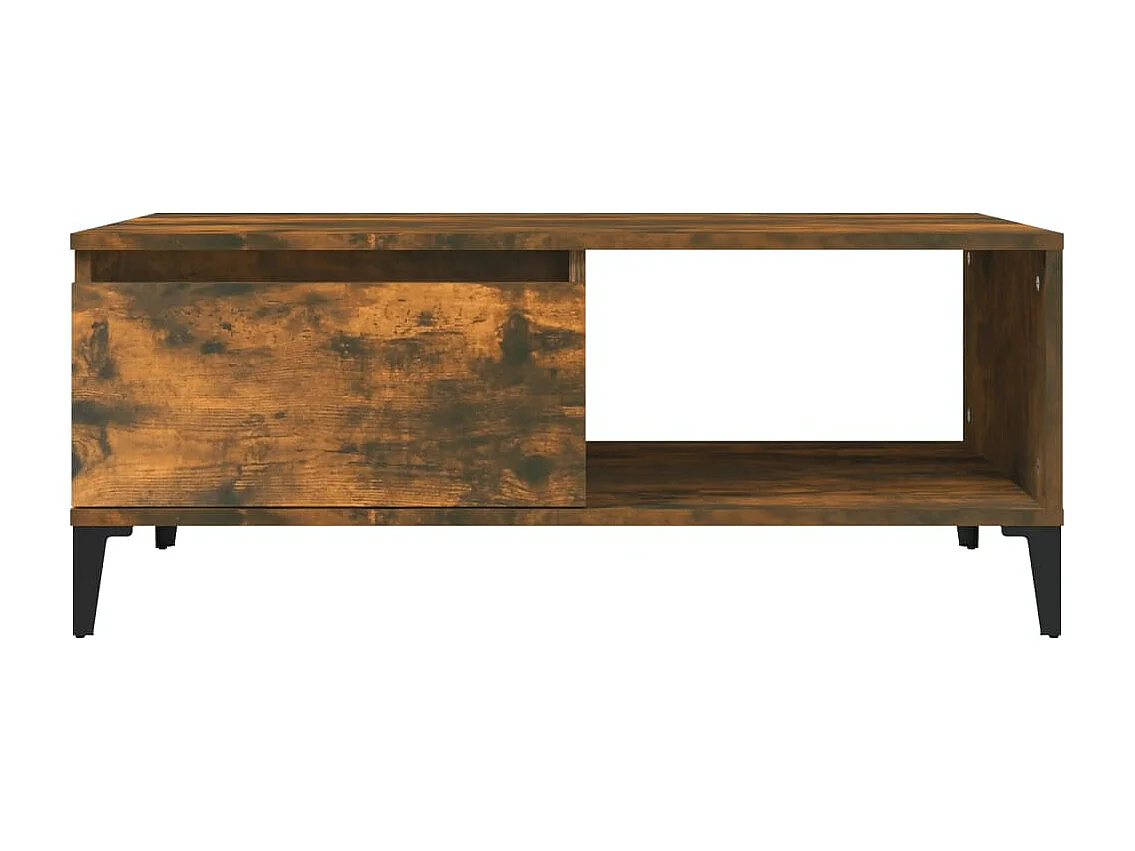 Table basse Chêne fumé 90x50x36,5 cm Bois d'ingénierie