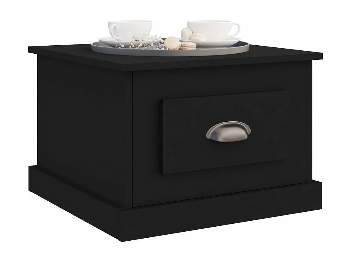 Table basse Noir 50x50x35 cm Bois d'ingénierie