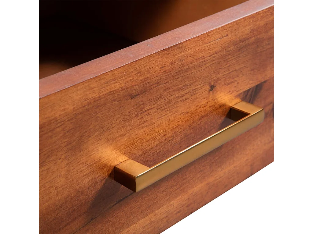 Mesa de centro em madeira de acácia maciça 90x50x40 cm