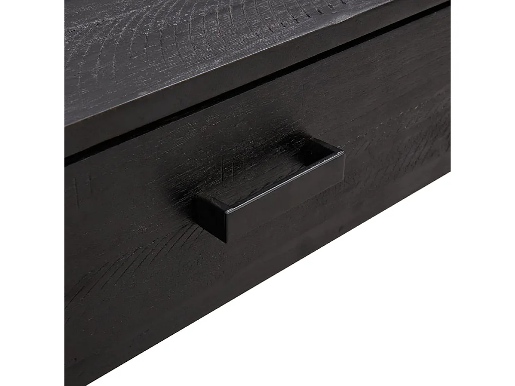 Table basse Noir 90x50x35 cm Bois de pin massif