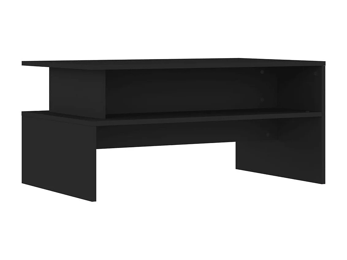 Table basse noir 90x55x42,5 cm bois d'ingénierie