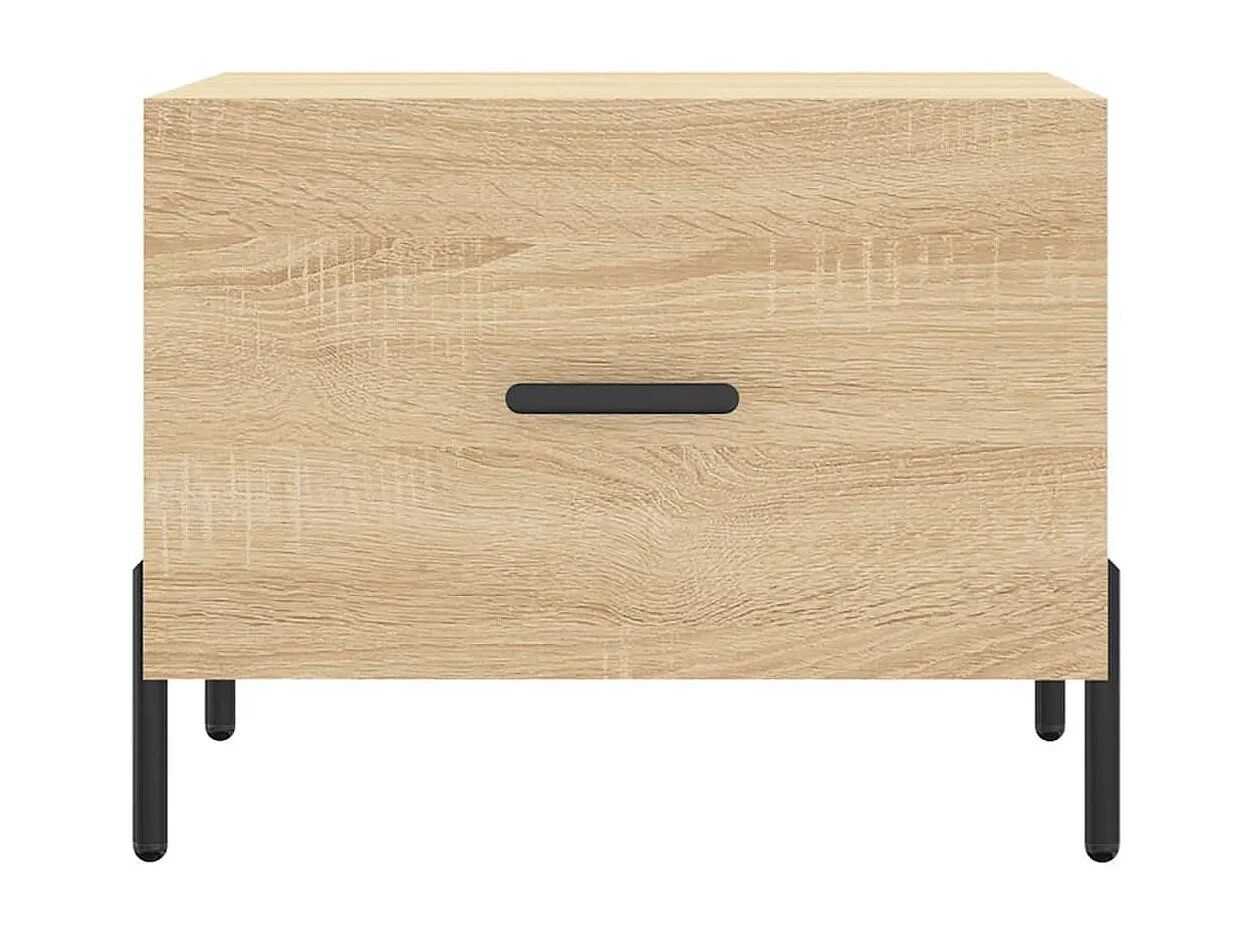 Tables basses 2 pièces chêne sonoma 50x50x40 cm bois d'ingénierie