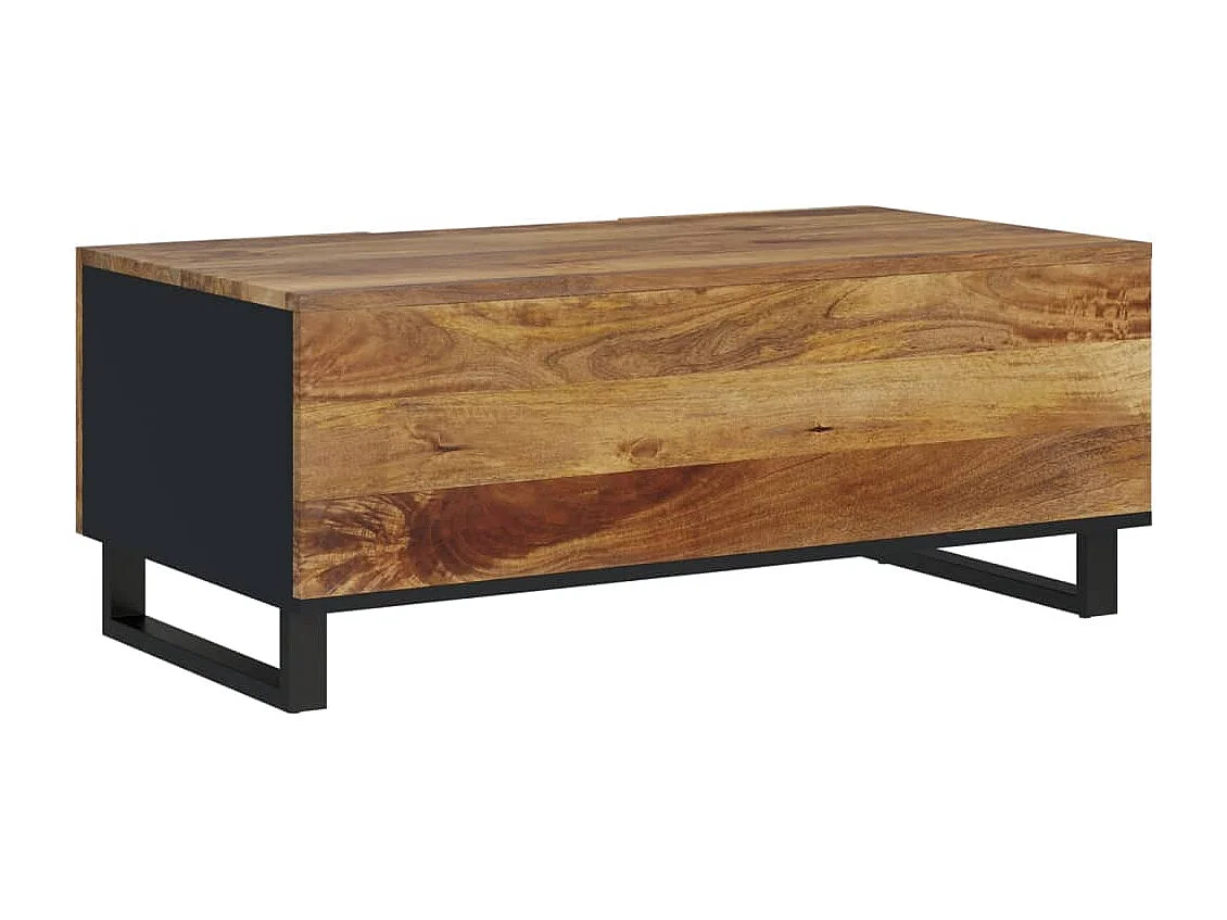 Table basse 100x54x40cm bois de manguier solide et d'ingénierie