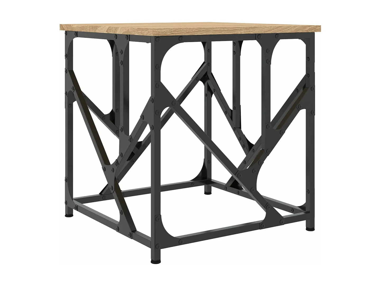 Salontafel 45x45x47,5 cm bewerkt hout sonoma eikenkleurig