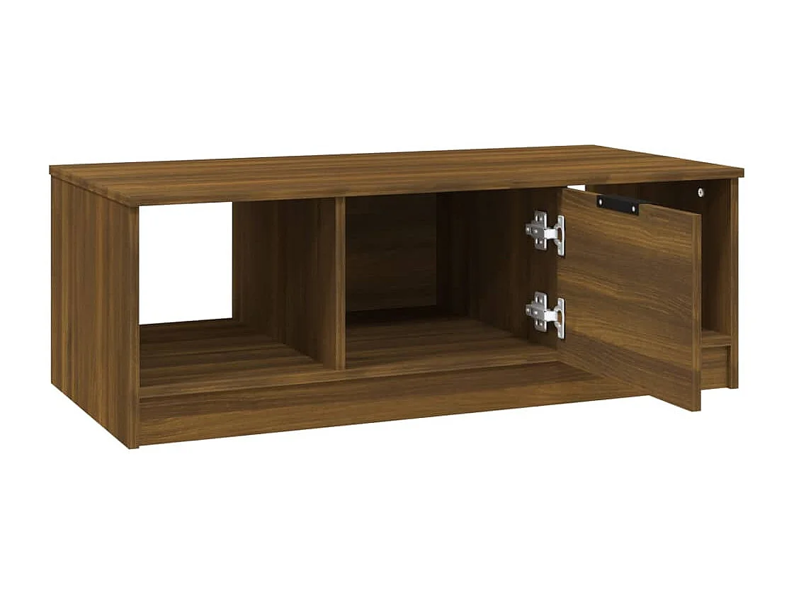 Table basse chêne marron 102x50x36 cm bois d'ingénierie