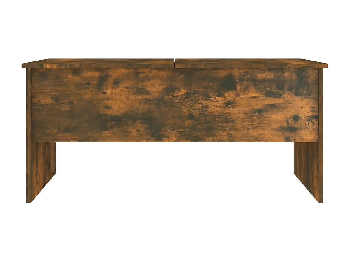 Table basse Chêne fumé 102x50,5x46,5 cm Bois d'ingénierie