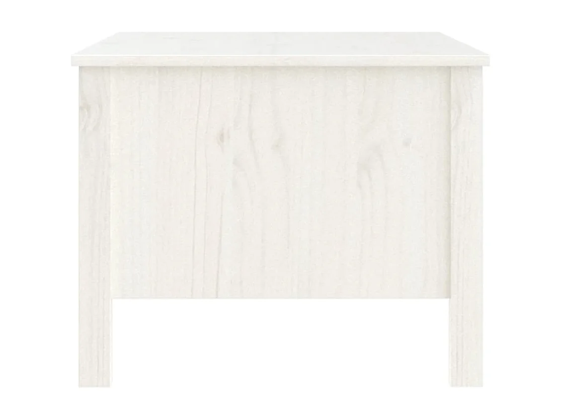 Table basse Blanc 100x50x40 cm Bois massif de pin