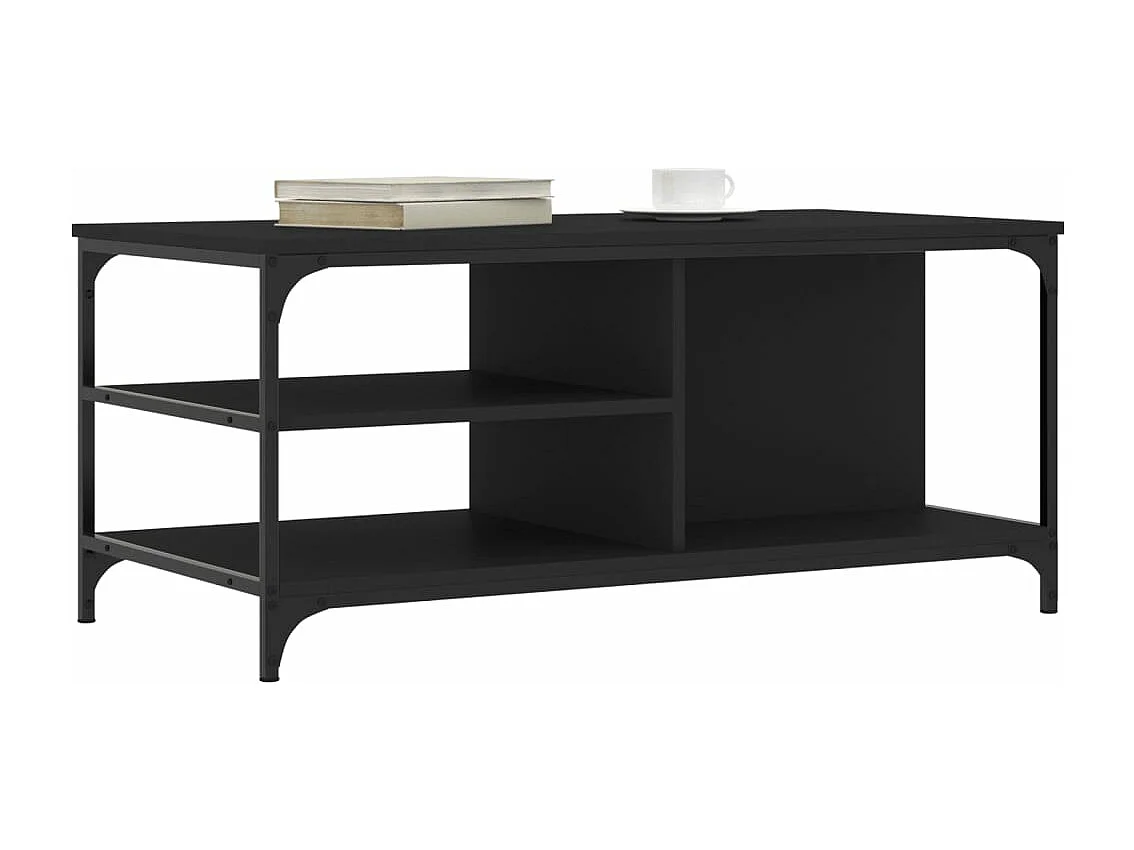 Table basse Noir 100x50x45 cm Bois d'ingénierie