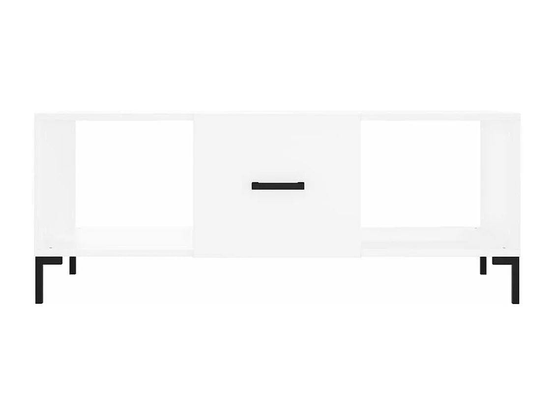 Table basse blanc 102x50x40 cm bois d'ingénierie