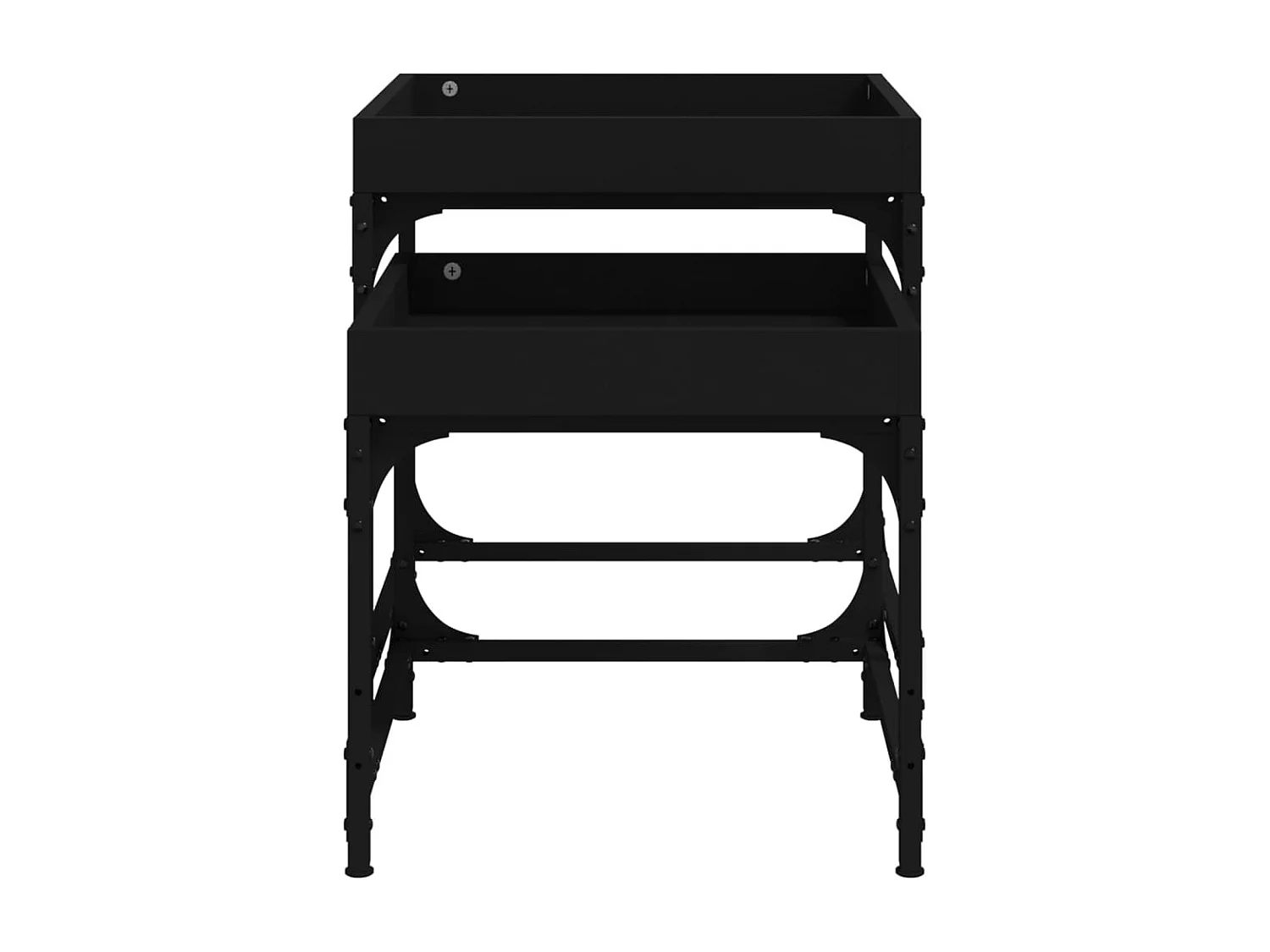 Tables d'appoint 2 pièces Noir Bois d'ingénierie