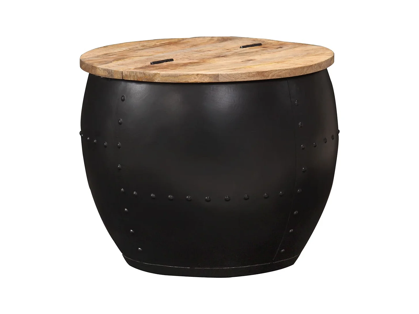 Table basse ronde 53x43 cm Bois de manguier massif