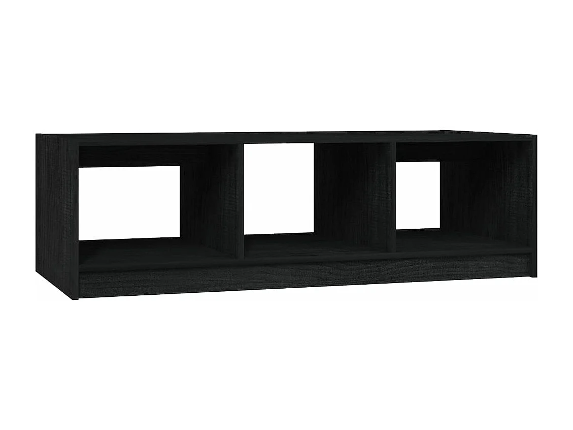 Mesa de centro 110x50x34 cm madeira de pinho maciça preto