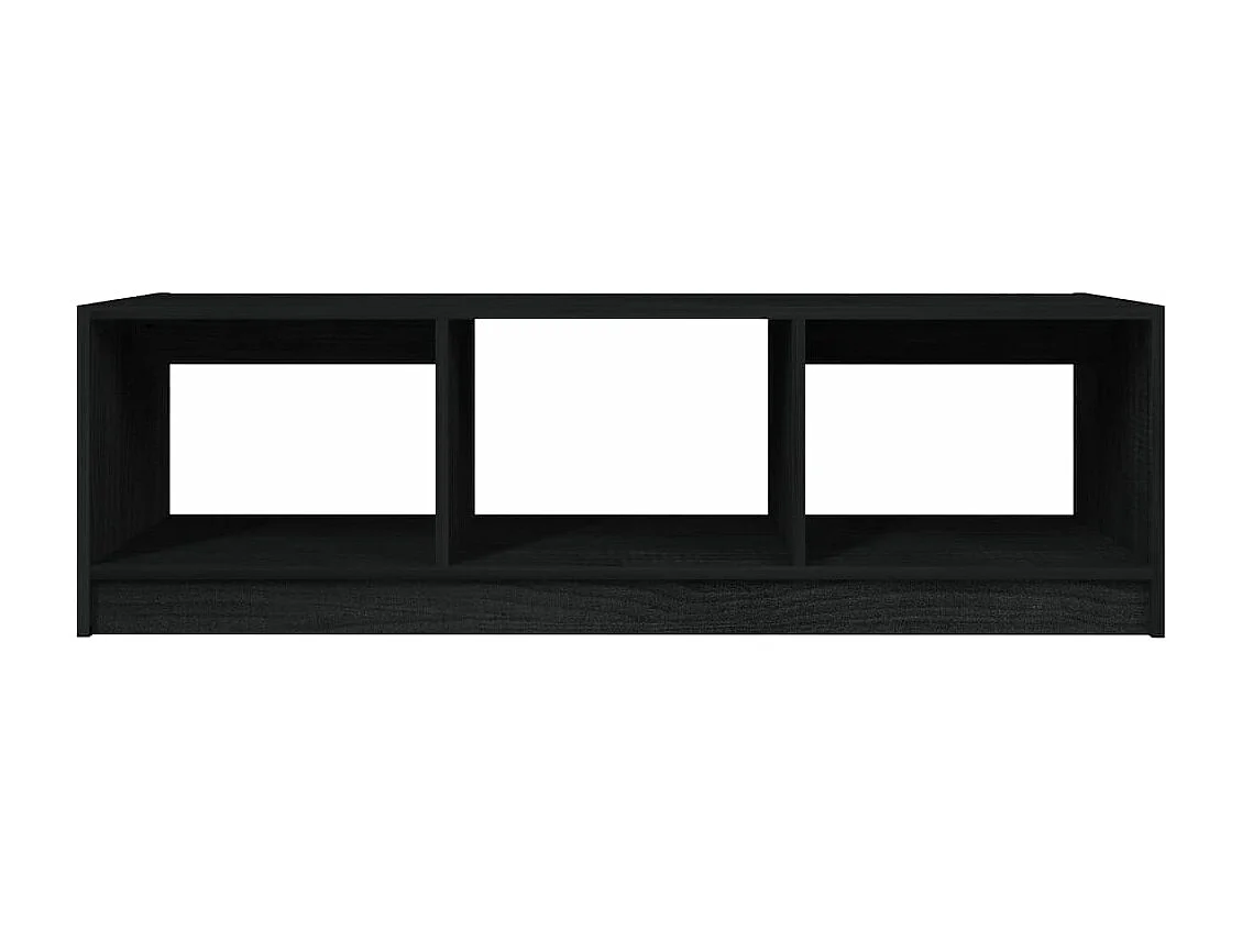 Mesa de centro 110x50x34 cm madeira de pinho maciça preto