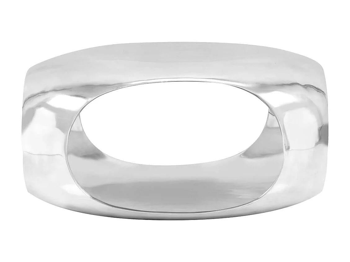 Table basse Aluminium moulé 70 x 70 x 32 cm Argenté