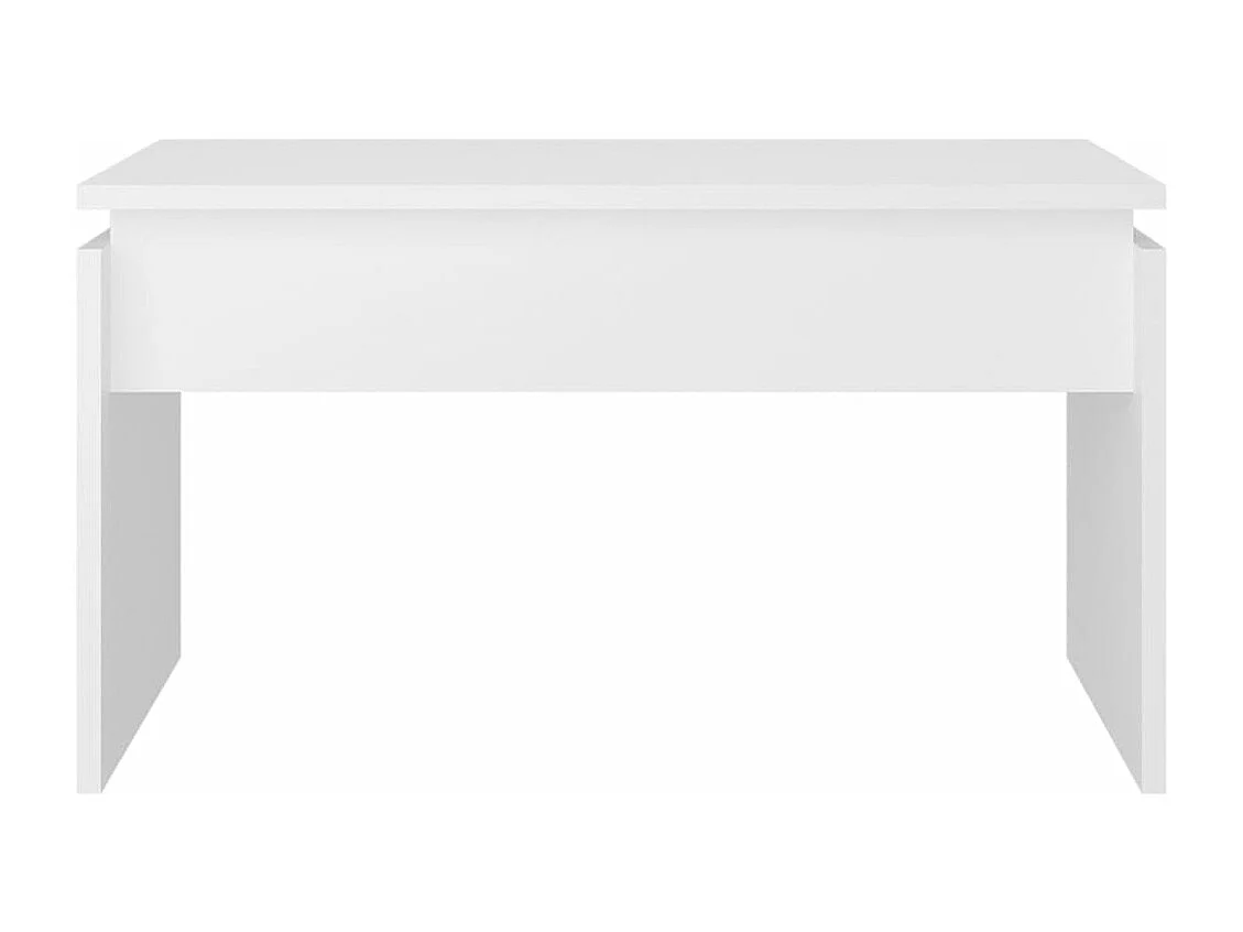 Mesa de centro madera contrachapada blanco 68x50x38 cm