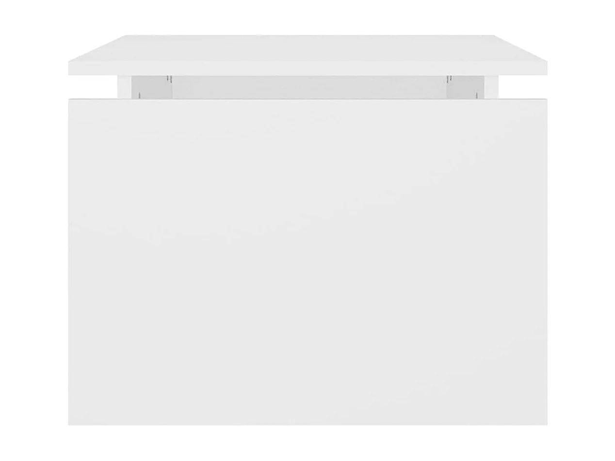 Mesa de centro madera contrachapada blanco 68x50x38 cm