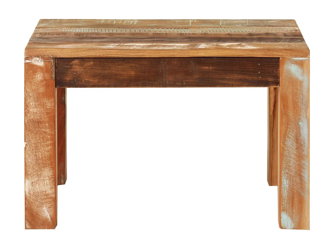Table basse 55x55x35 cm Bois de récupération massif