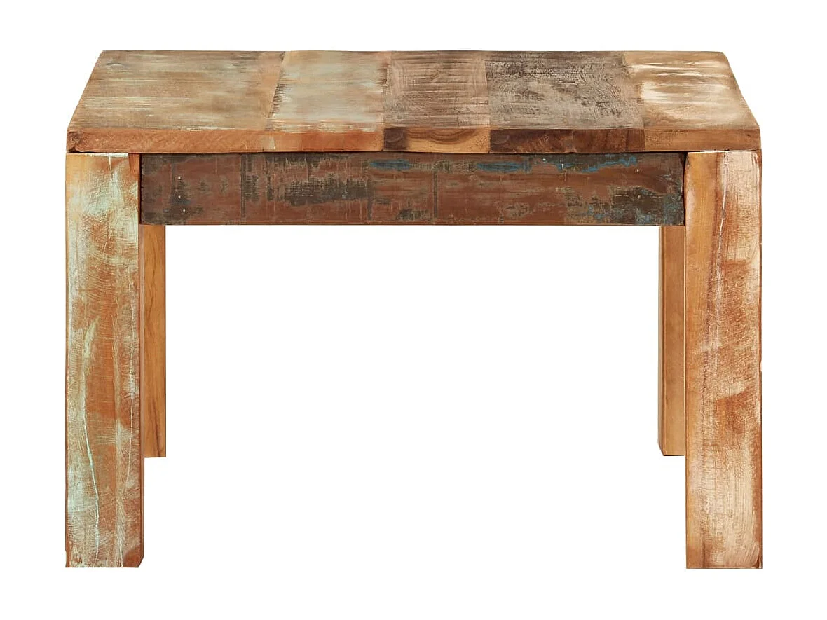 Table basse 55x55x35 cm Bois de récupération massif