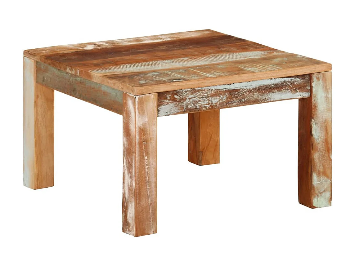 Table basse 55x55x35 cm Bois de récupération massif