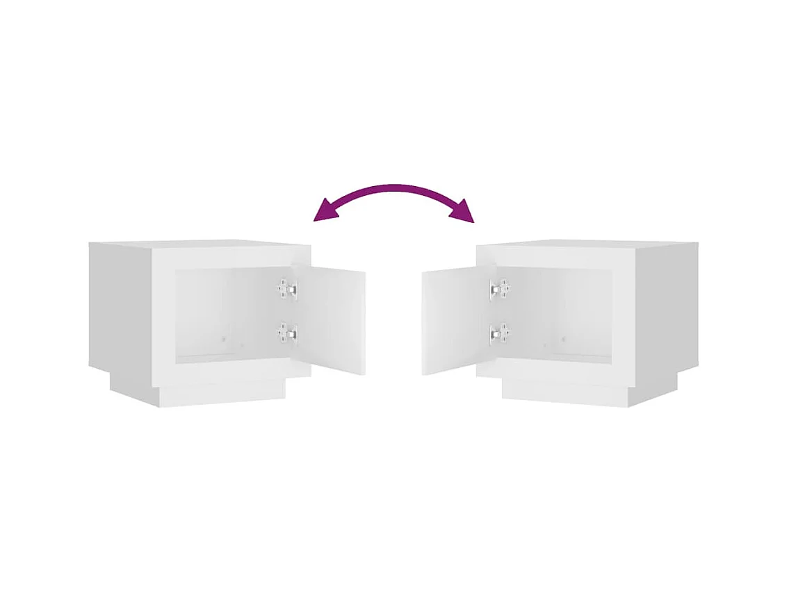 Mesa de centro 51x50x45 cm madeira processada branco