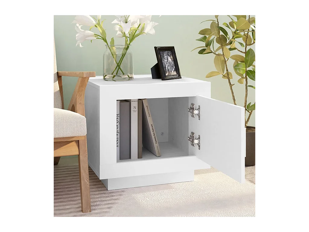 Mesa de centro 51x50x45 cm madeira processada branco