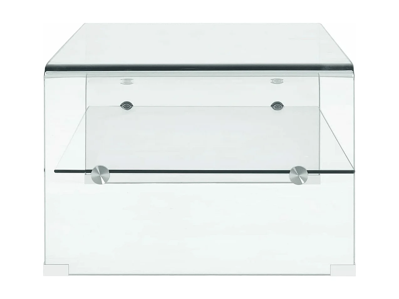 Salontafel 98x45x31 cm gehard glas transparant