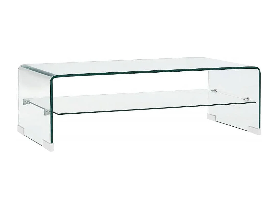 Table basse Clair 98 x 45 x 31 cm Verre trempé