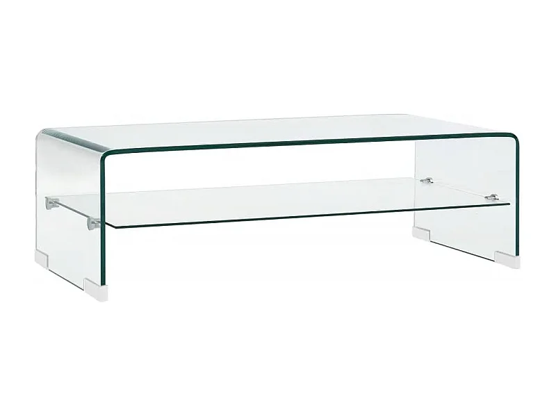 Table basse Clair 98 x 45 x 31 cm Verre trempé