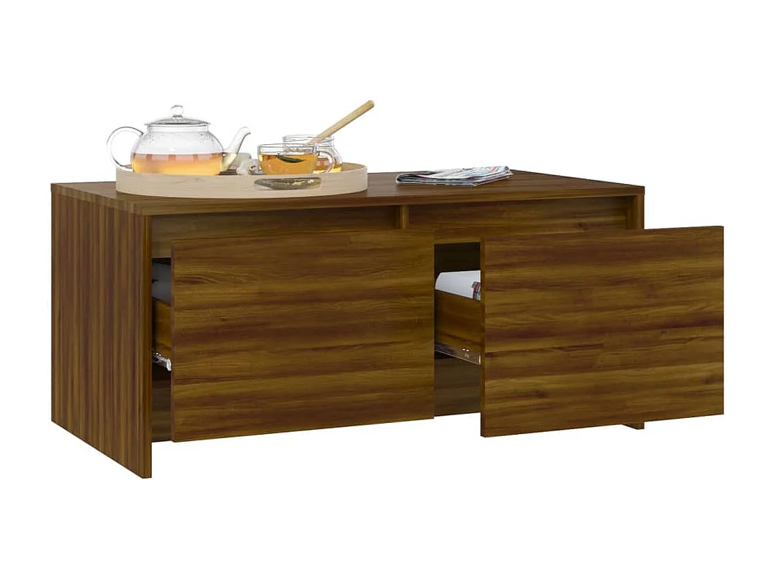 Table basse Chêne marron 90x50x41,5 cm Aggloméré