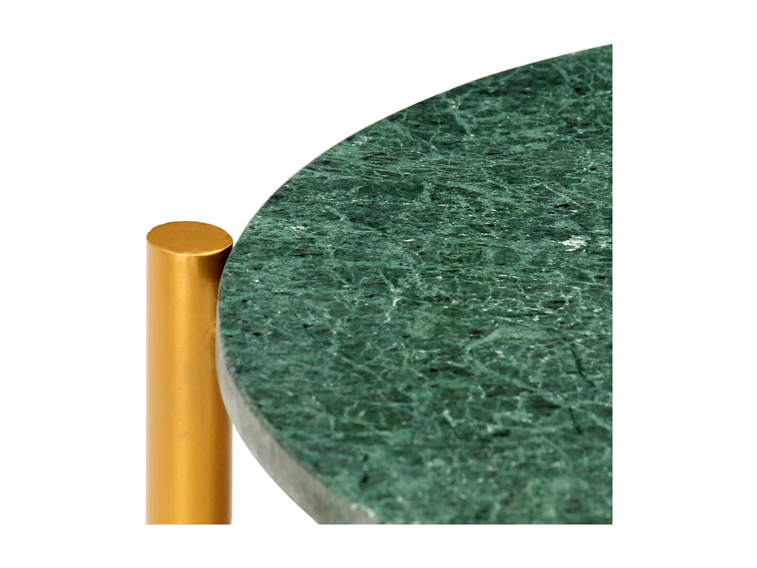 Table basse Vert 60x60x35 cm Pierre véritable et texture marbre